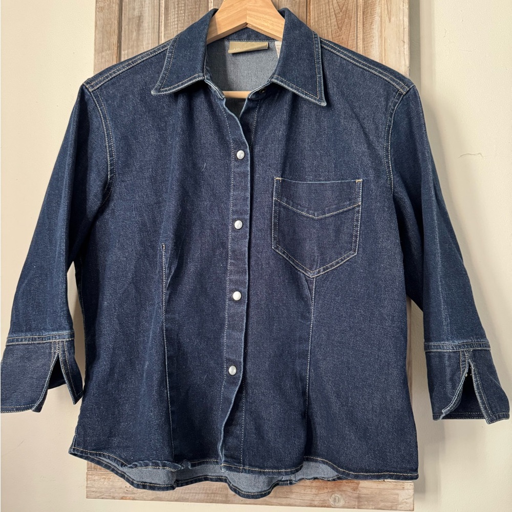 Women's Dark Blue Denim Shirt